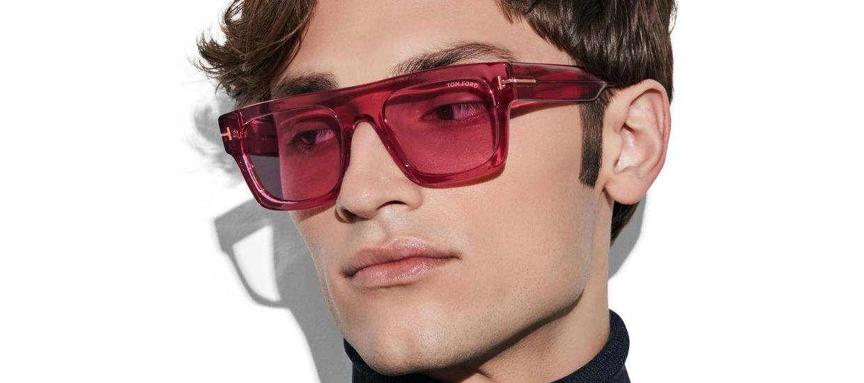 TOM FORD-Gafas de sol con montura transparente